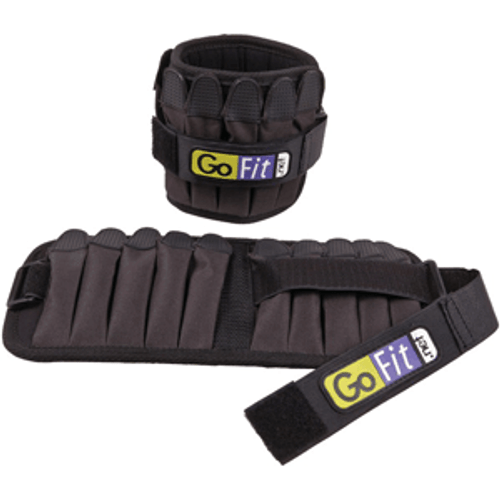 GoFit Padded Pro Adjustable Ankle Weights set- 2.5lbs each/5lb pair