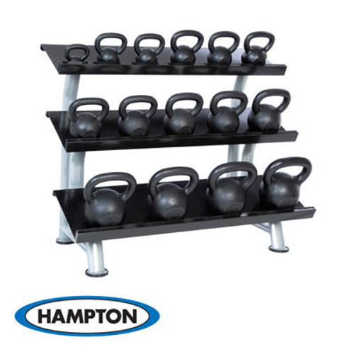 Hampton Kettle Bell Club Pack 20 Piece Set with One 2T-FLT Rack