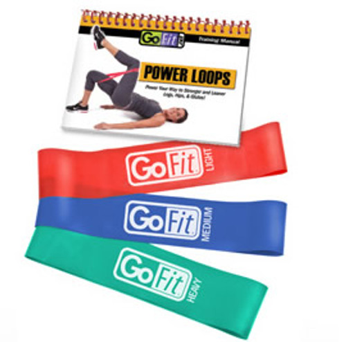 GoFit Power Loops- 3 Lower Body Bands with Exercise Book
