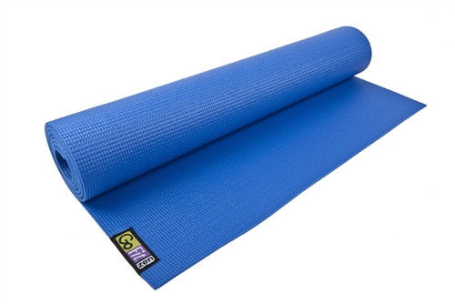 GoFit Yoga Mat with Yoga Pose Wall Chart - Blue
