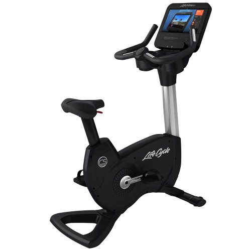 Life Fitness Platinum Club Series Upright Bike with Discover SE3 HD Console - ARTIC SILVER